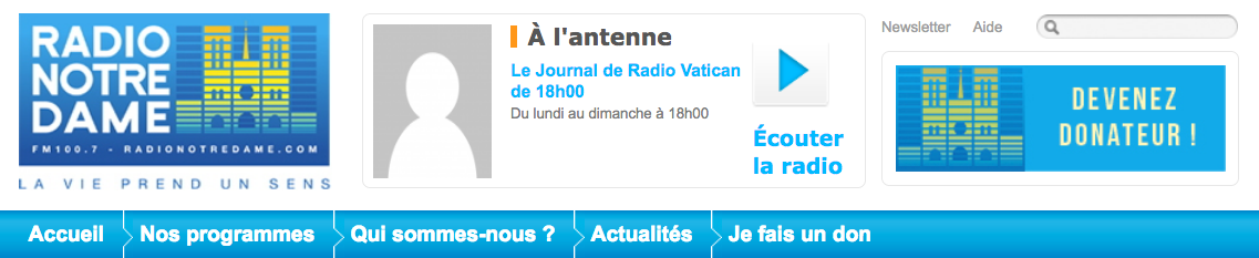 Le site de Radio Notre Dame fera également peau neuve dès ce 1er septembre