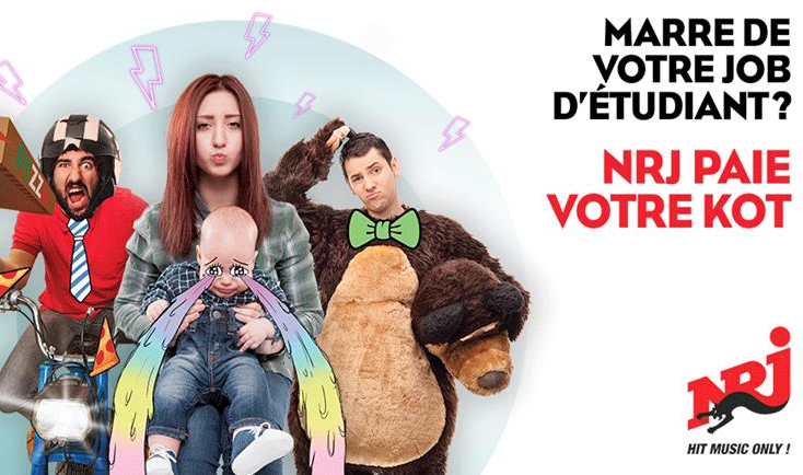 NRJ Belgique paie un kot pendant 1 an