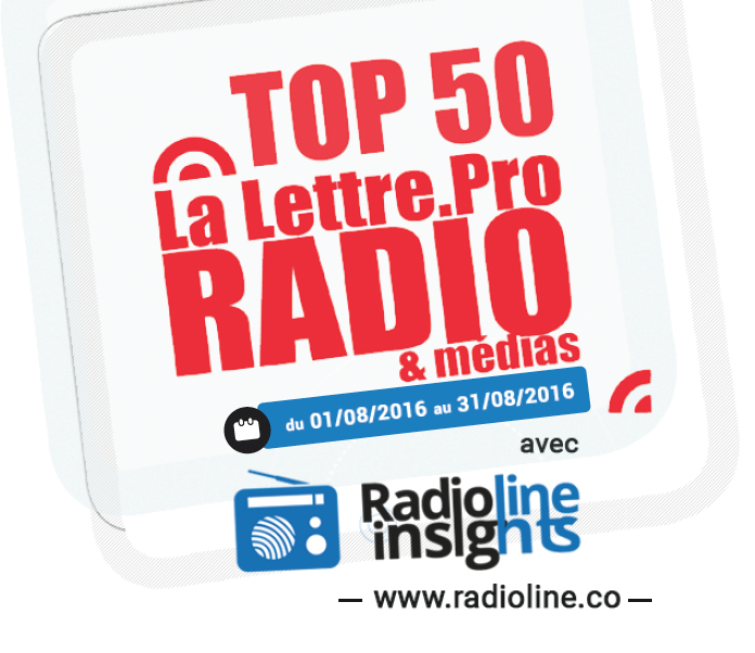 Top 50 La Lettre Pro - Radioline août 2016