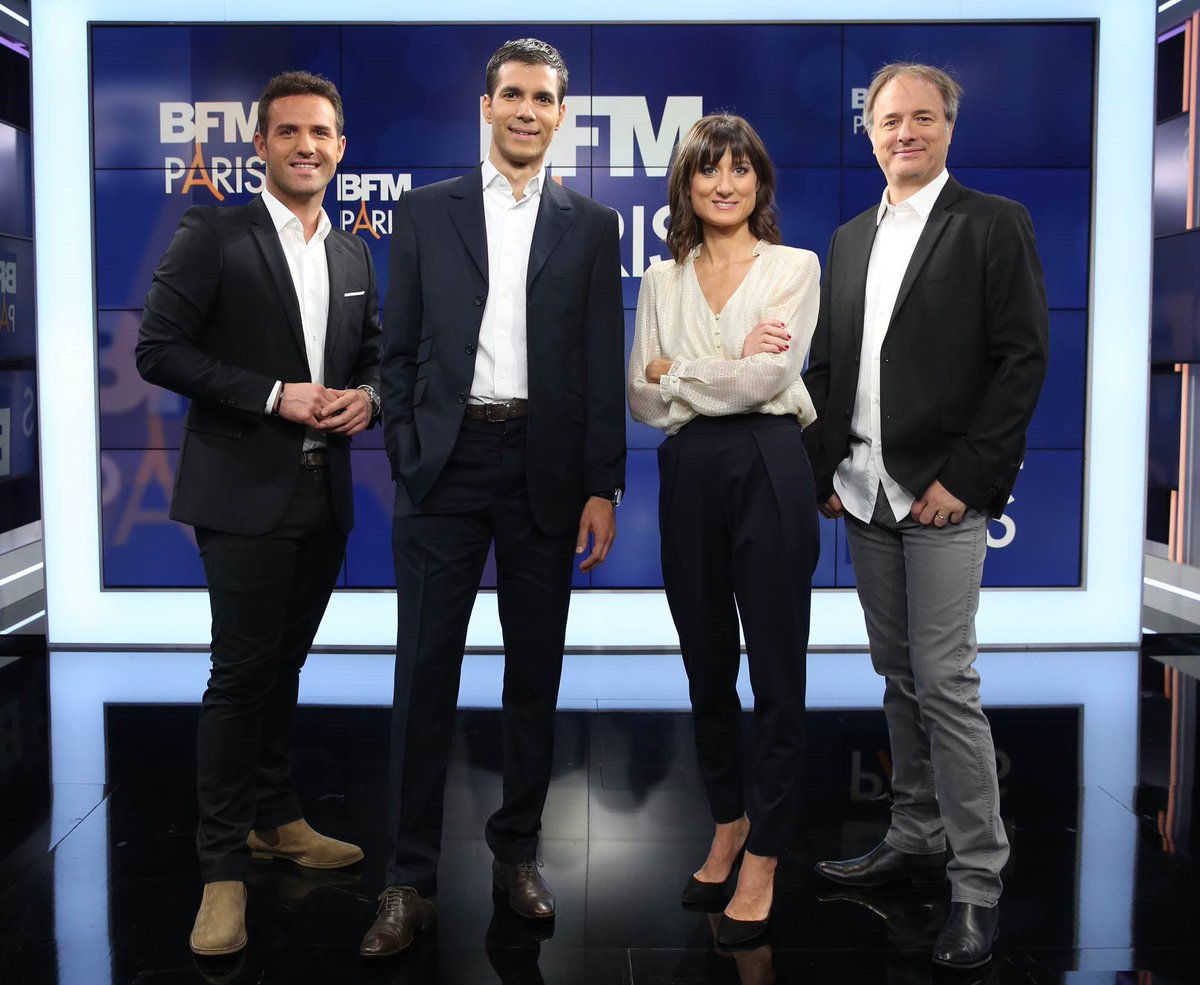 Une partie de l'équipe de BFM Paris avec Franck Duret (à droite) en charge de l'info trafic © BFM Paris