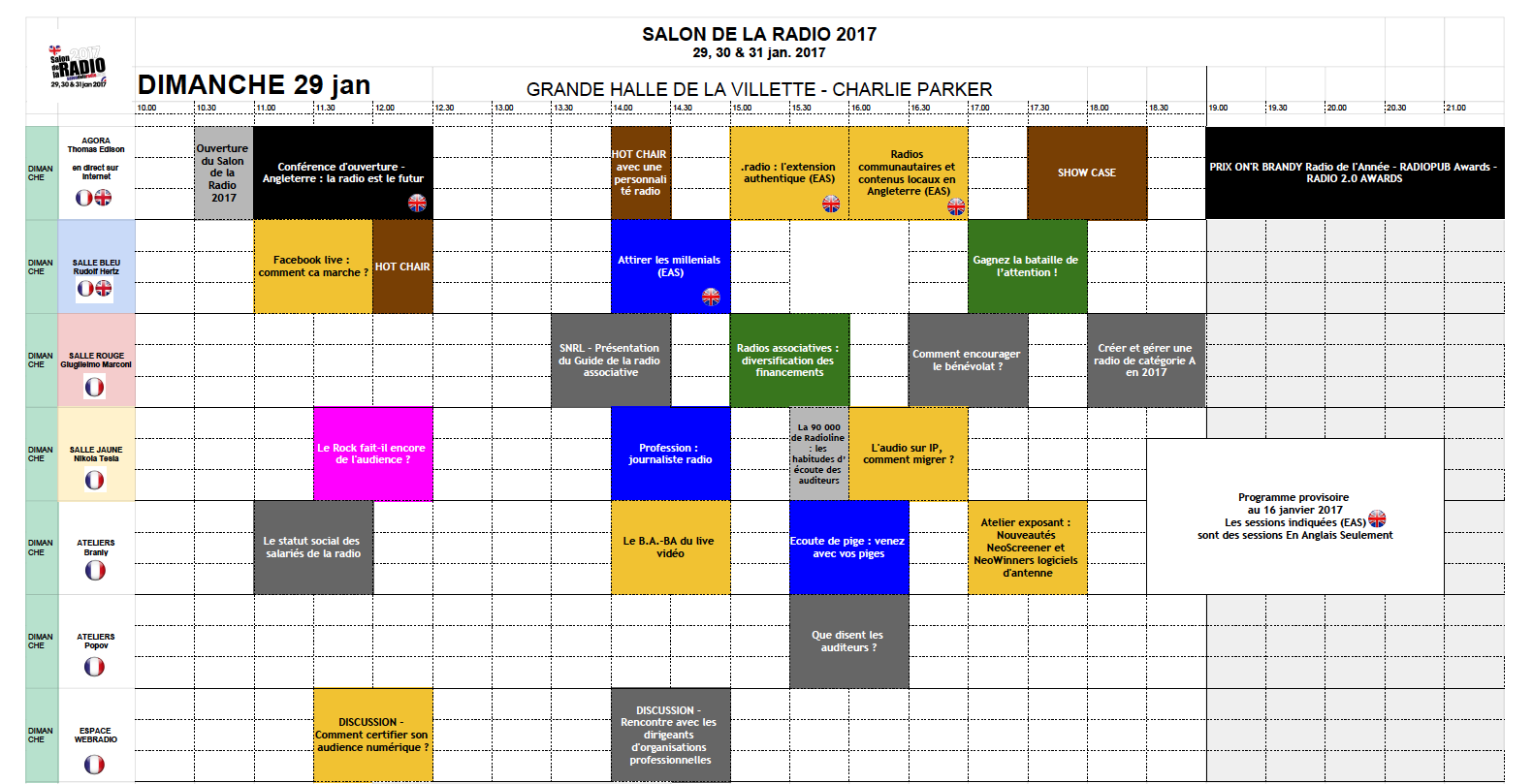 Salon de la Radio 2017 : le programme provisoire téléchargeable