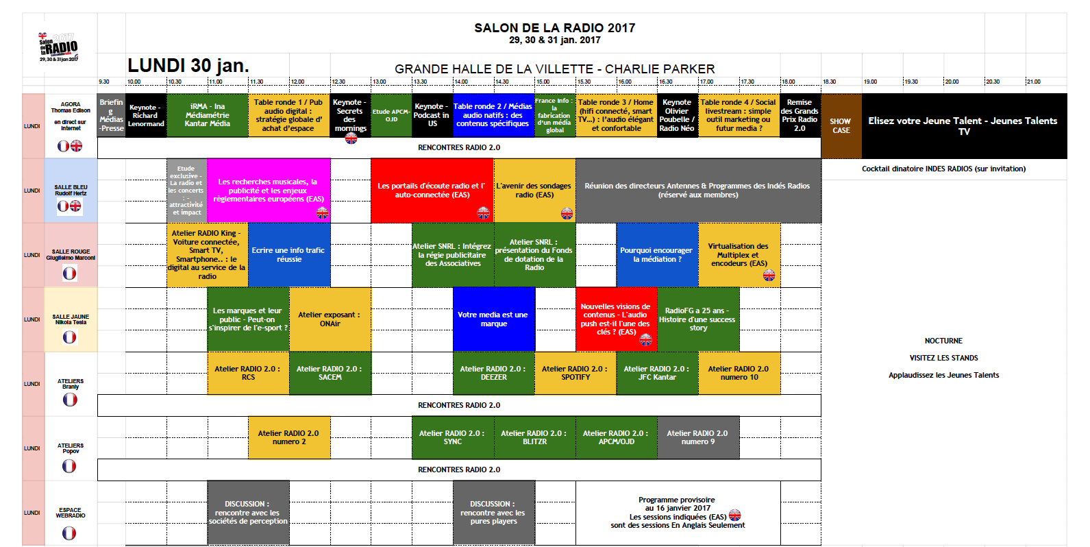 Salon de la Radio 2017 : le programme provisoire téléchargeable