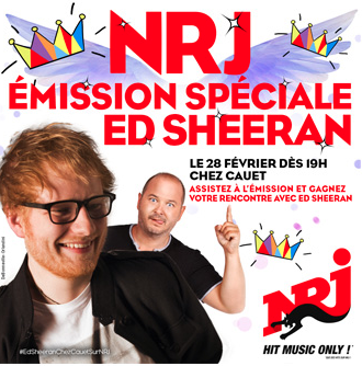  Ed Sheeran chez Cauet sur NRJ ce 28 février
