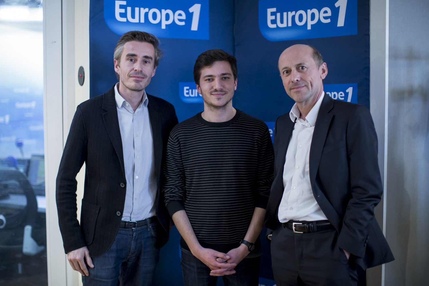 Hadrien Bect entouré de Nicolas Escoulan et Richard Lenormand © Eric Frotier de Bagneux -Capa Pictures