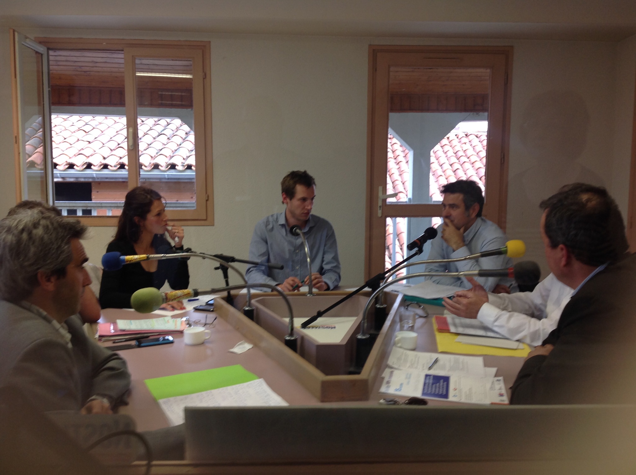 Animateurs et journalistes de Nosta Comminges lors de la campagne des élections municipales 2014. © PC.