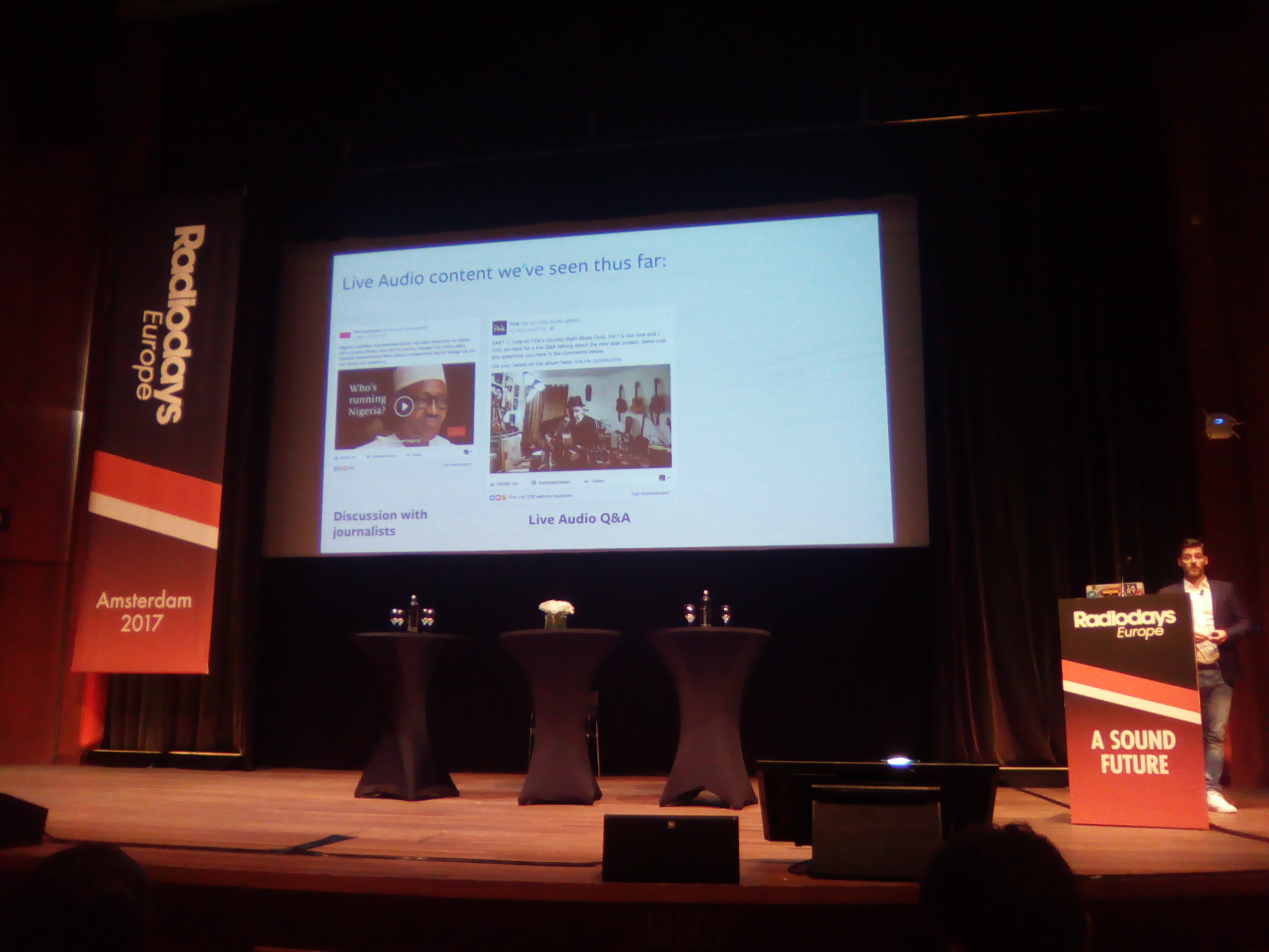 Guido Bülow en plein exposé lors des Radiodays Europe. © BV.