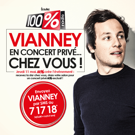 Concert de Vianney chez une auditrice de 100%