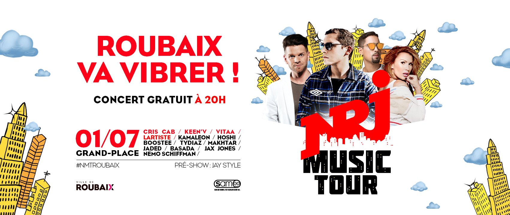 Roubaix accueille le NRJ Music Tour