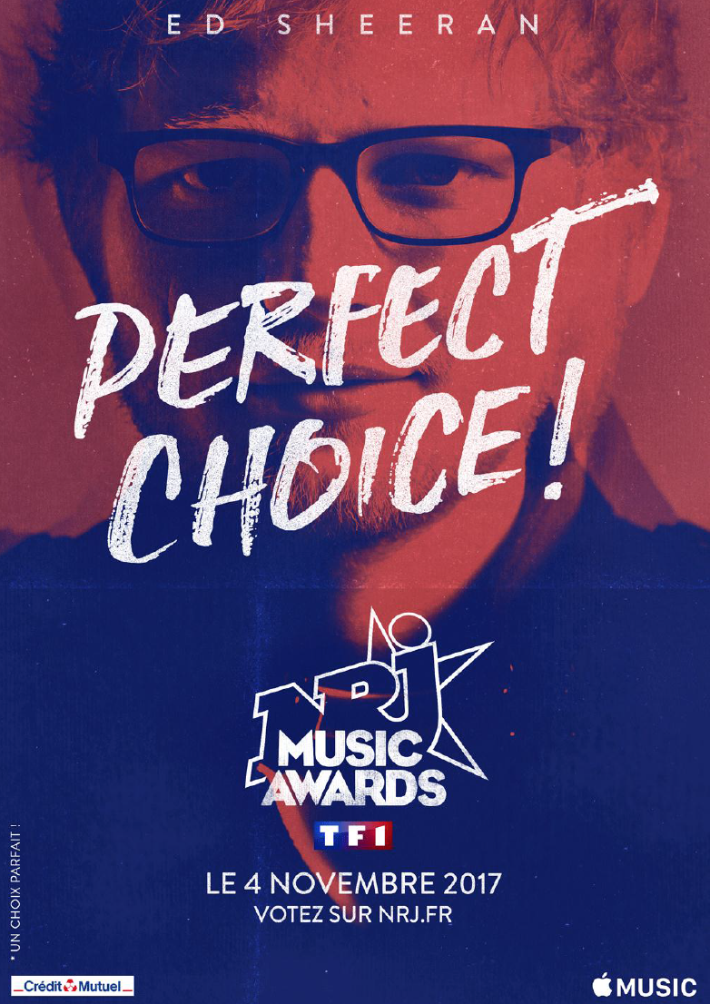 Ed Sheeran sur la scène des NRJ Music Awards