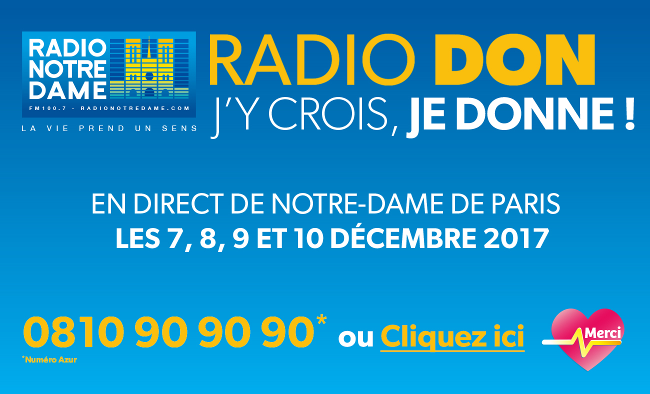Radio Notre Dame organisera aussi son "Radio Don"