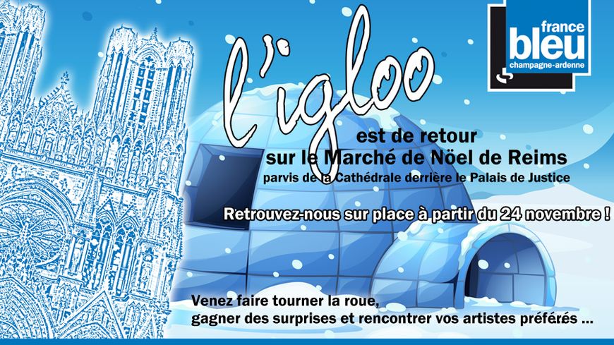 France Bleu Champagne-Ardenne sous un igloo à Reims
