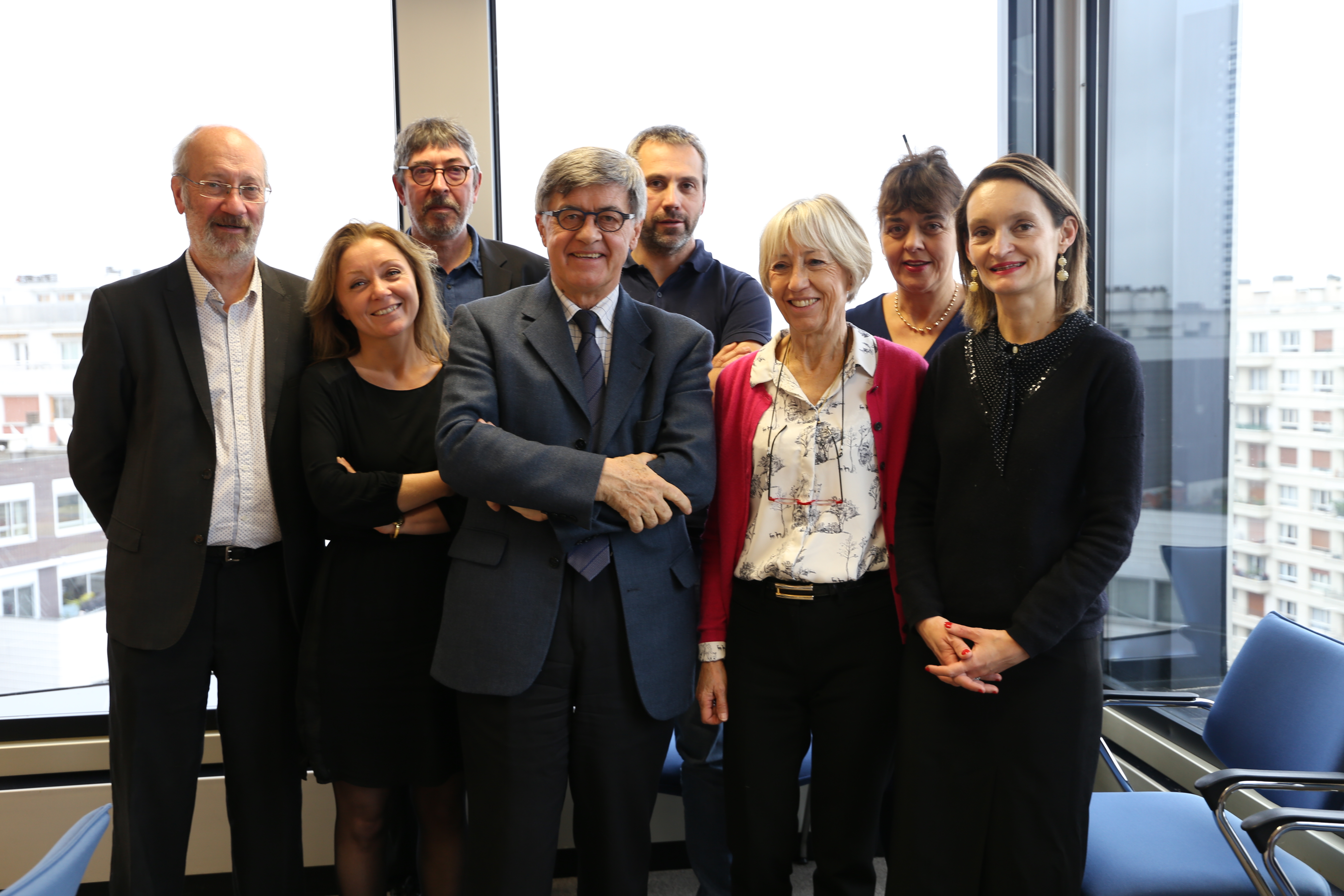 Le président du CTA de Paris, André Schilte, et la secrétaire générale, Angélique Ursulet, accompagnés des membres du CTA.