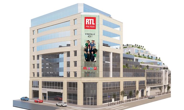 Le nouveau siège de RTL est situé en face de celui du groupe M6.