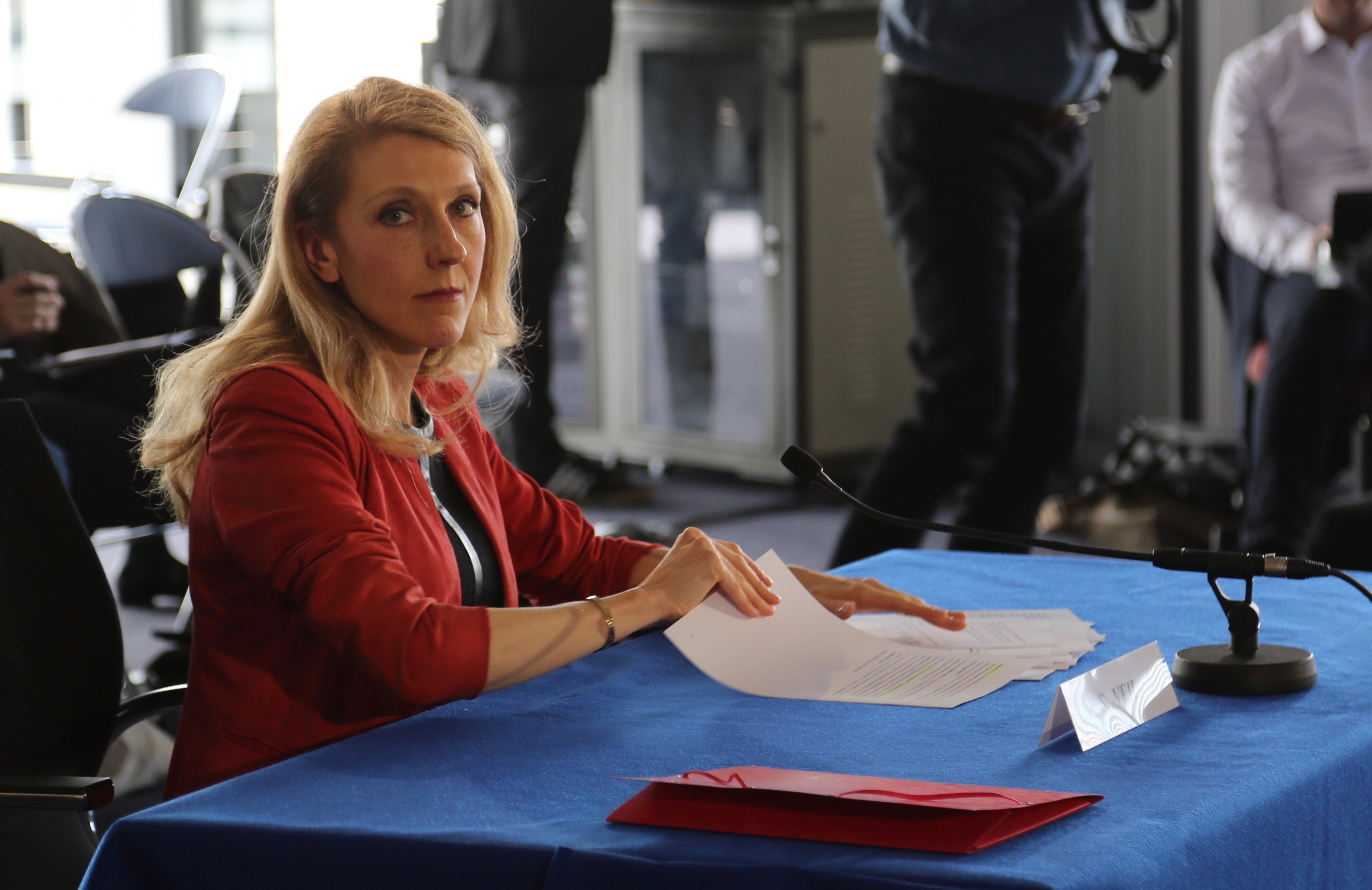 Sibyle Veil, la nouvelle présidente de Radio France, lors de son audition ce mercredi au CSA © Serge Surpin / La Lettre Pro de la Radio