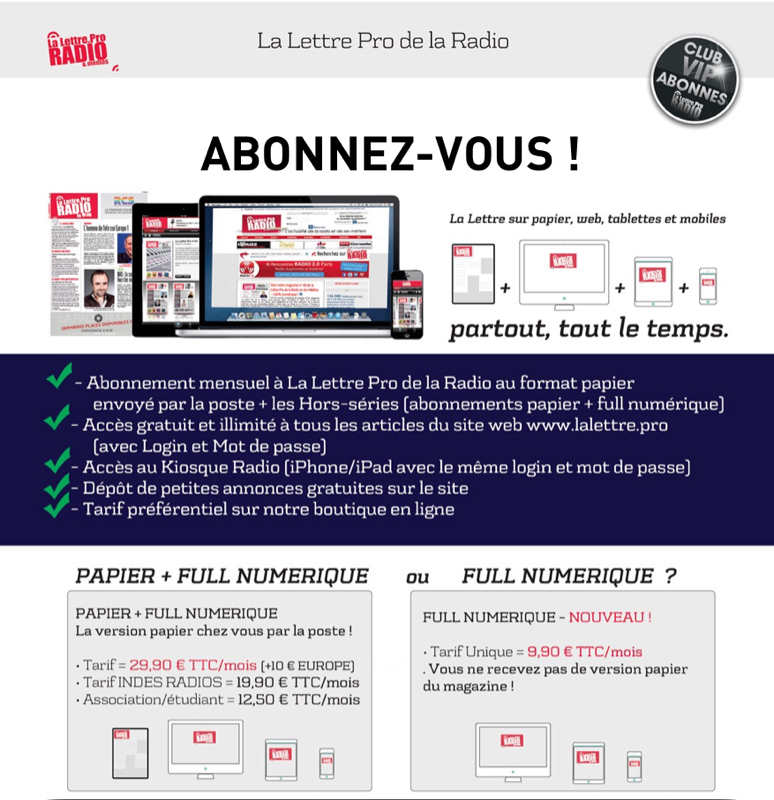 Abonnez Vous A La Lettre Pro De La Radio