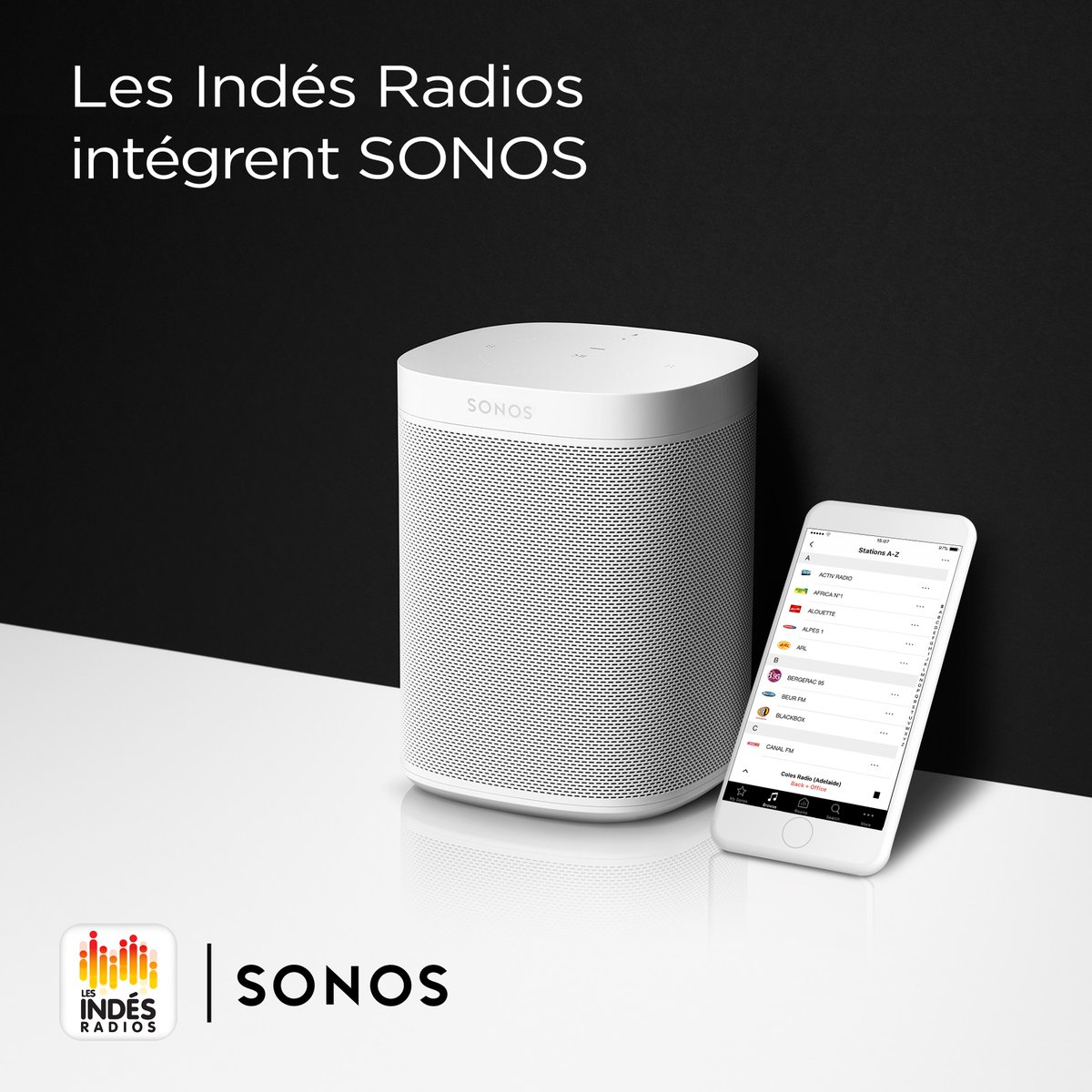 Les 131 radios des Indés Radios intègrent Sonos