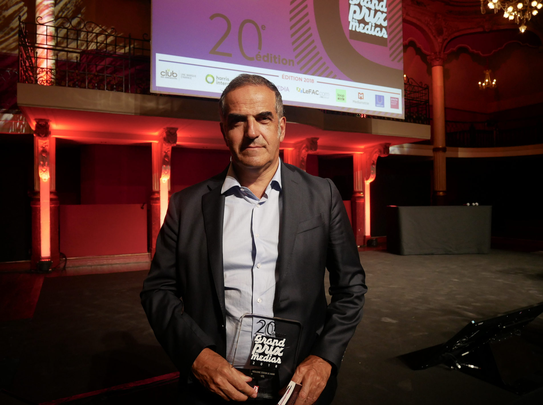 Christopher Baldelli a reçu le prix de la meilleure radio pour RTL / Photo François Quairel
