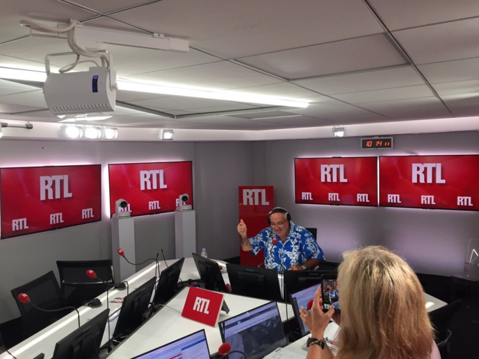 La dernière de Benard Poirette à RTL le dimanche 5 août / Photo Twitter Philippe Corbé