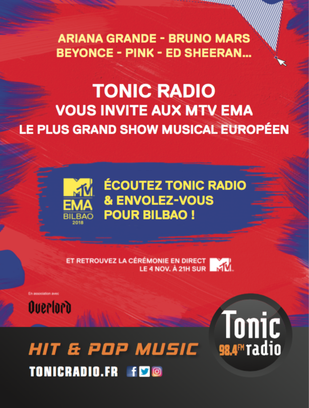 Tonic Radio invite ses auditeurs aux MTV EMA
