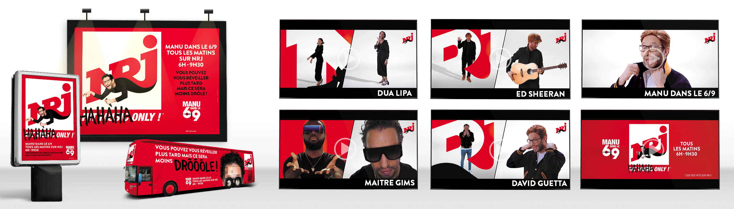 Hier mardi, un bus aux couleurs de la campagne, conduit par Manu et son équipe, a circulé dans tout Paris.