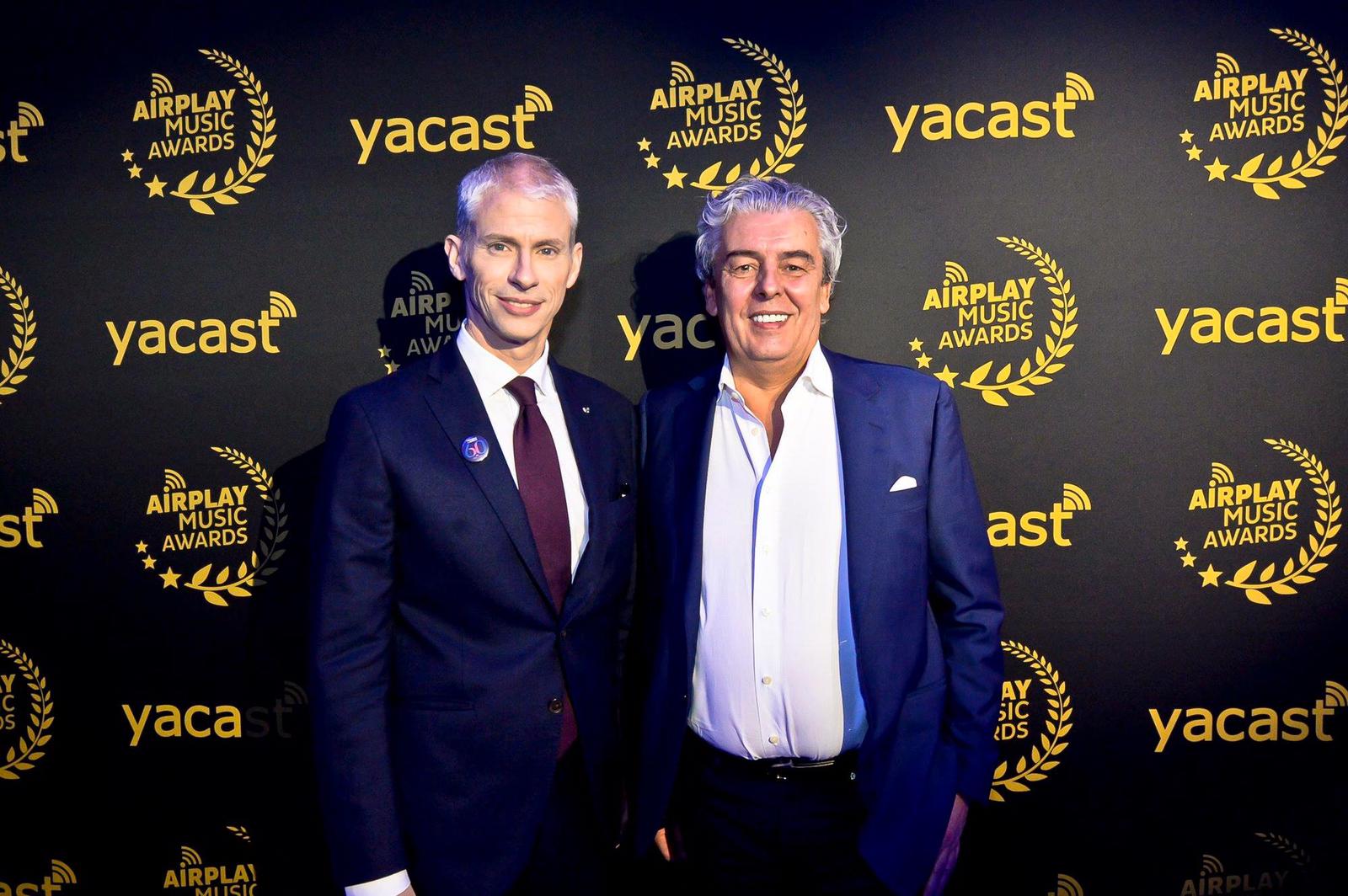 Le ministre de la Culture, Frank Riester, avait fait le déplacement, ici avec Jean-Michel Grapin, président de Yacast.