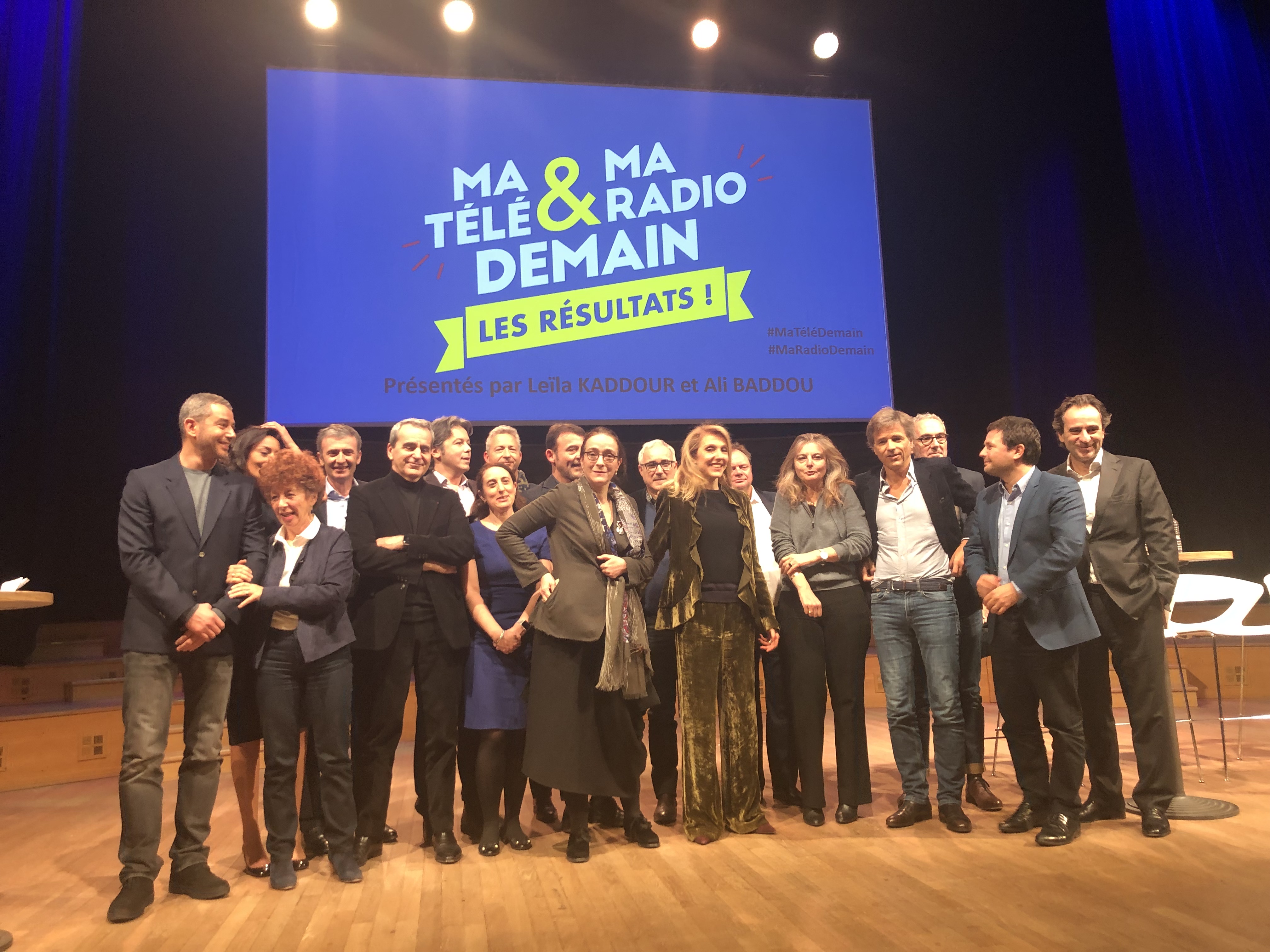 Delphine Ernotte (France Télévisions) et Sibyle Veil (Radio France) ont présenté les résultats de cette consultation commune © François Quairel / La Lettre Pro de la Radio