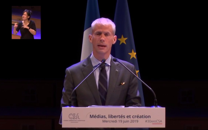 Franck Riester, lors des 30 ans du CSA en juin dernier / Photo LLP