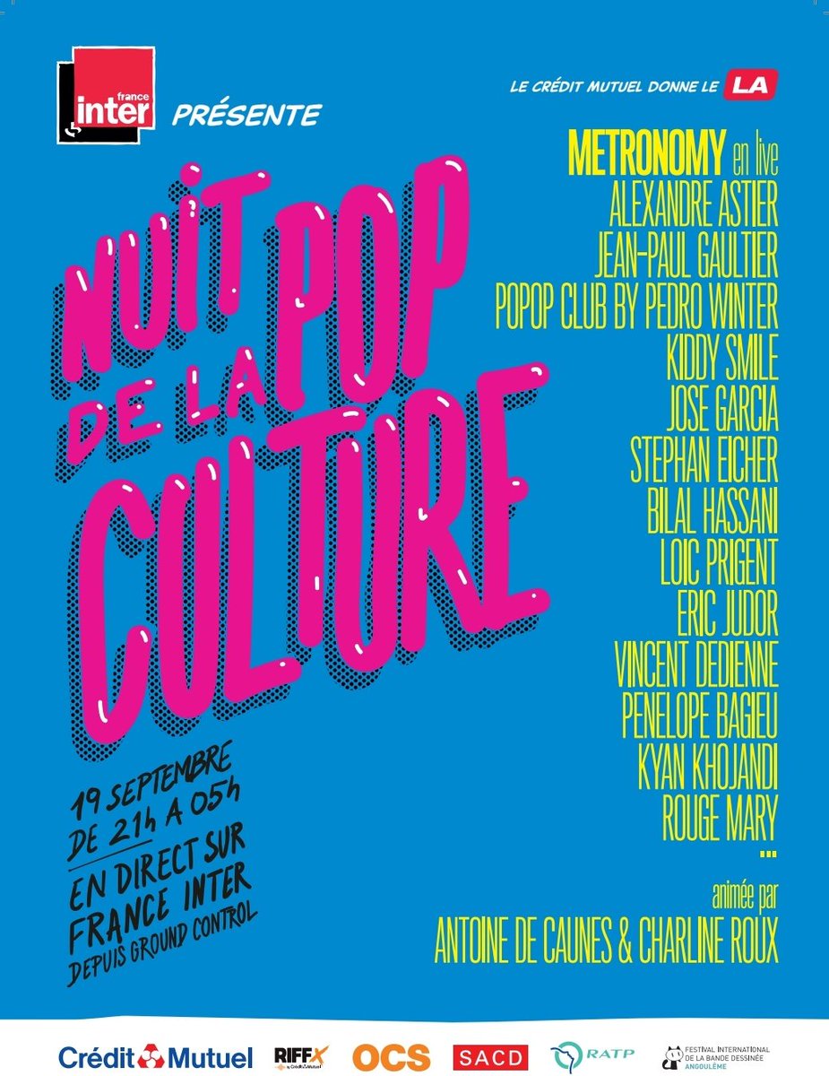 France Inter organise la Nuit la pop culture