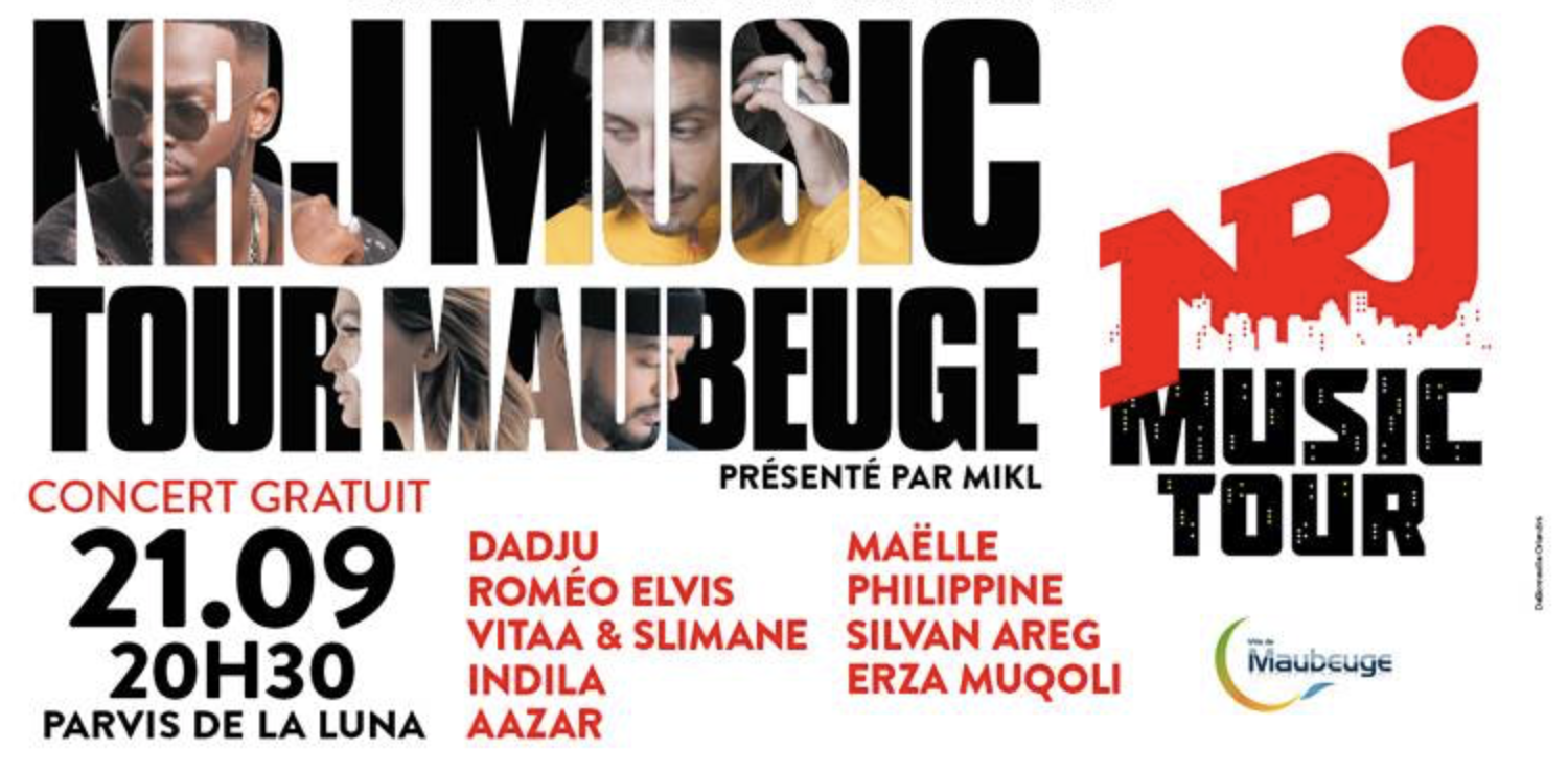 nrj music tour 2023 maubeuge artiste