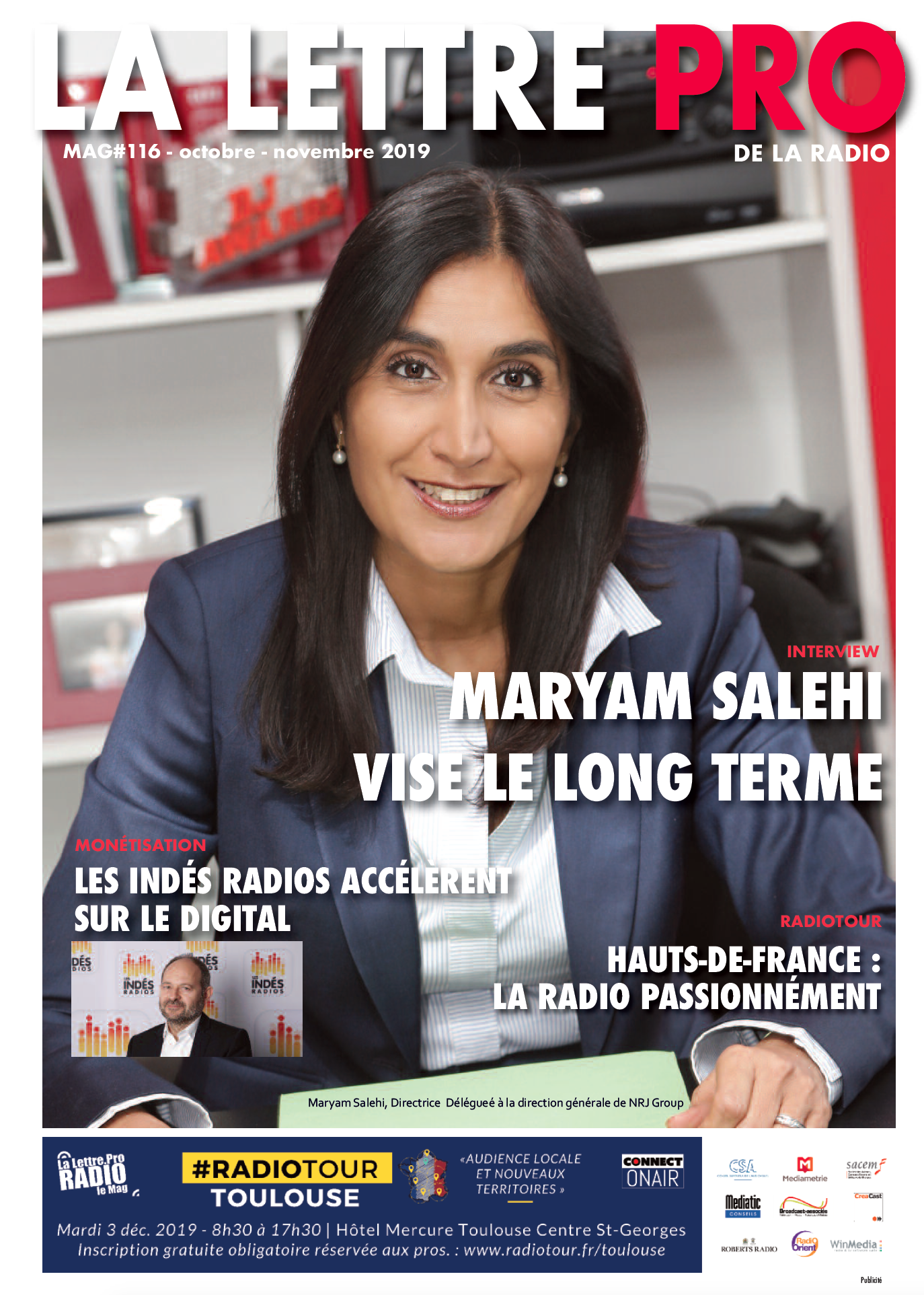 Maryam Salehi fait la Une du 116e numéro de la Lettre Pro de la Radio