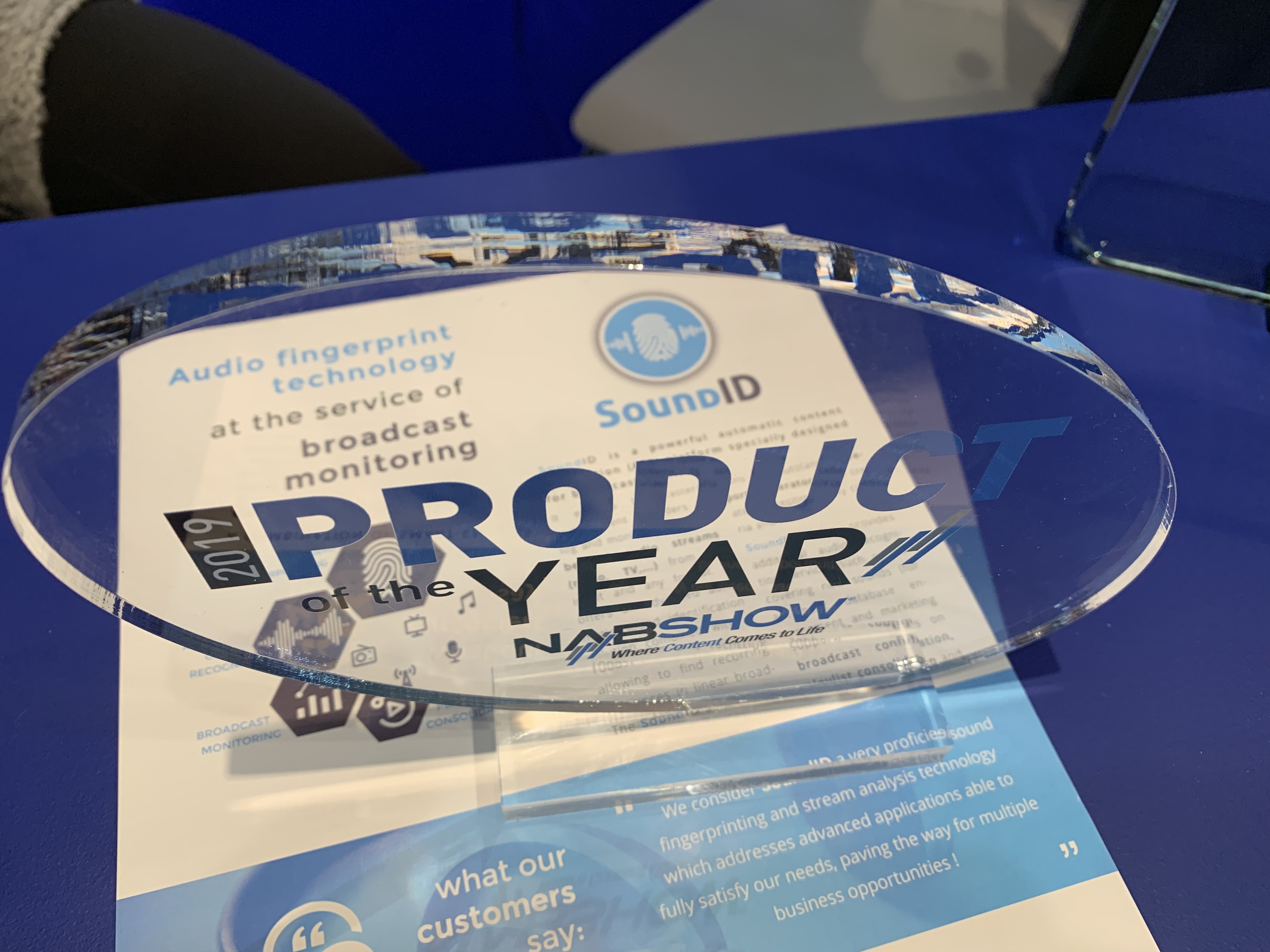 SoundID a reçu le prix Product of the Year au dernier NAB de Las Vegas
