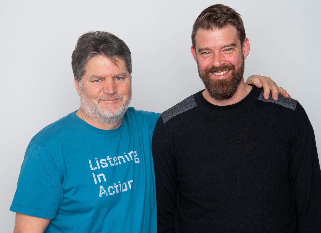 Vincent Benveniste, président de Radio Act, et Benoît Illinger, le pilote de Coodio.