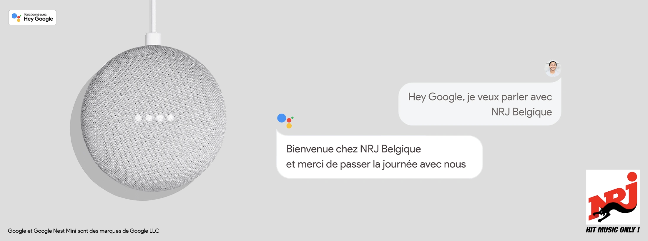 NRJ Belgique lance son application vocale sur Google