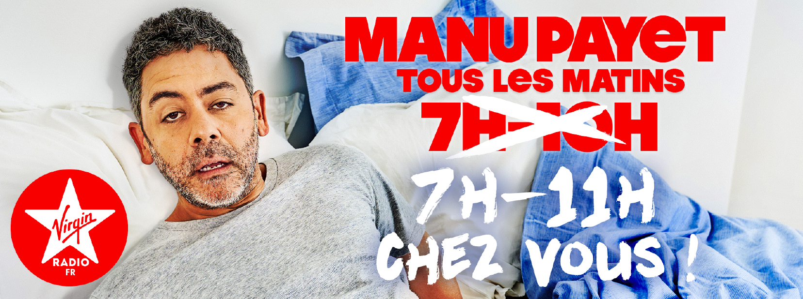 Manu Payet "radiotravaille" jusqu'à 11h sur Virgin Radio
