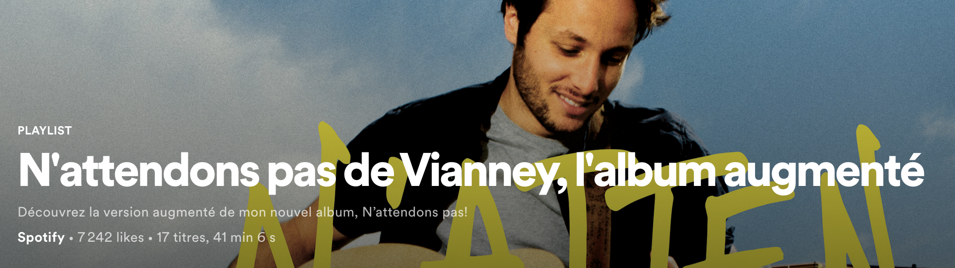 Vianney annonce la sortie de son nouvel album