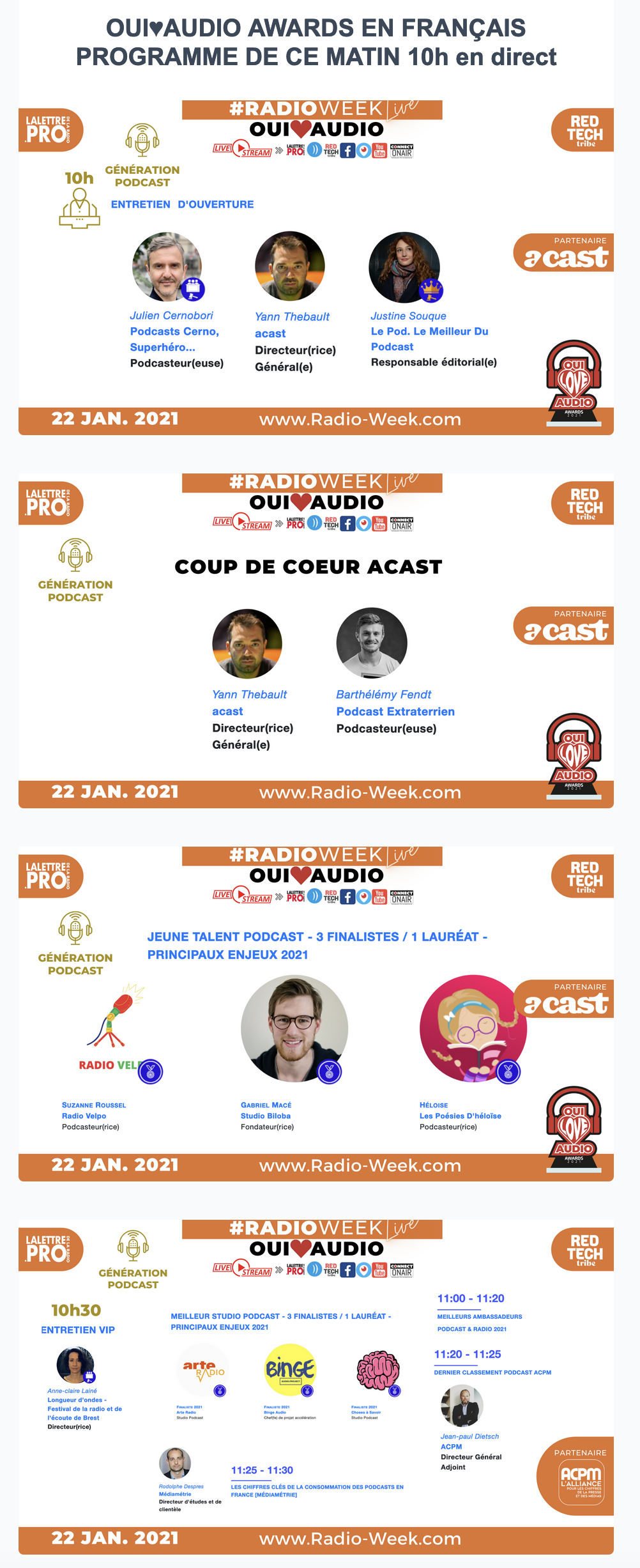 #RadioWeek : c'est au programme aujourd'hui
