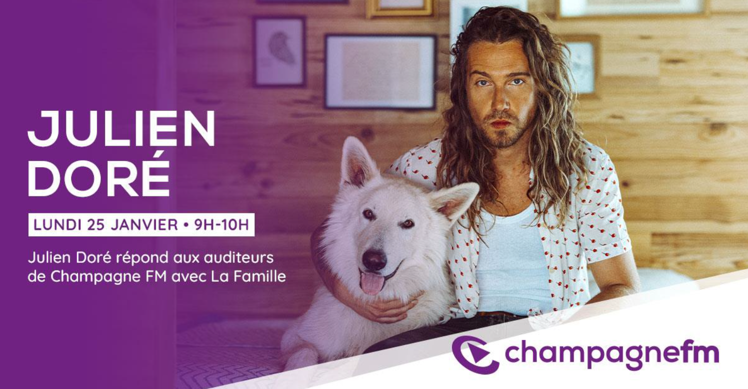 Julien Doré est l'invité de Champagne FM