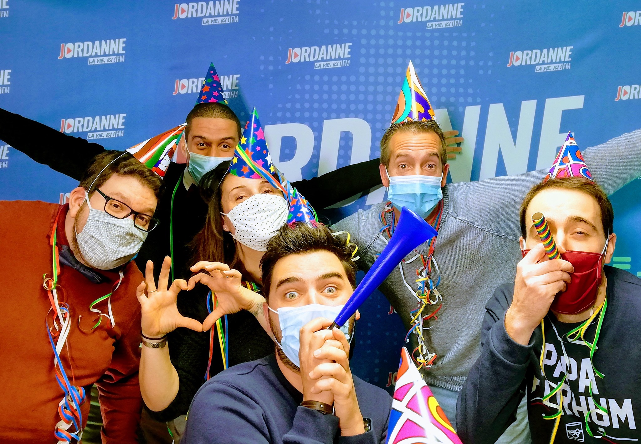 Toute l'équipe de Jordanne FM à l'occasion du Nouvel An 2021. © Jordanne FM.