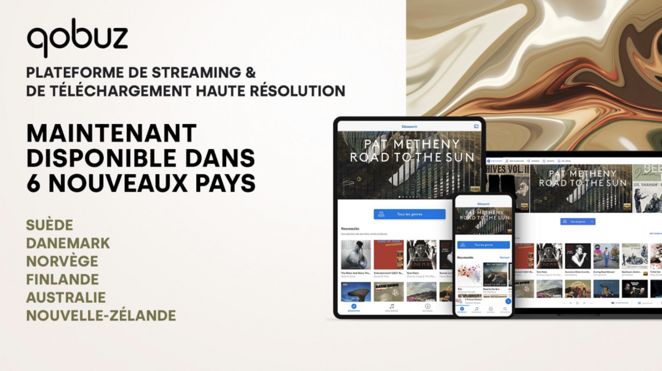 Qobuz lance son service de streaming dans 6 nouveaux pays