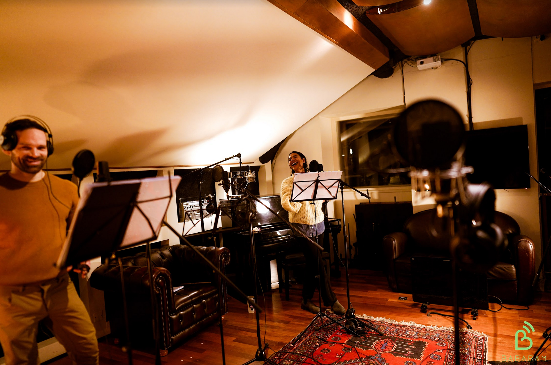 Alban Lenoir et Zita Hanrot lors de l'enregsitrement de Silencio © Alexandre Carel