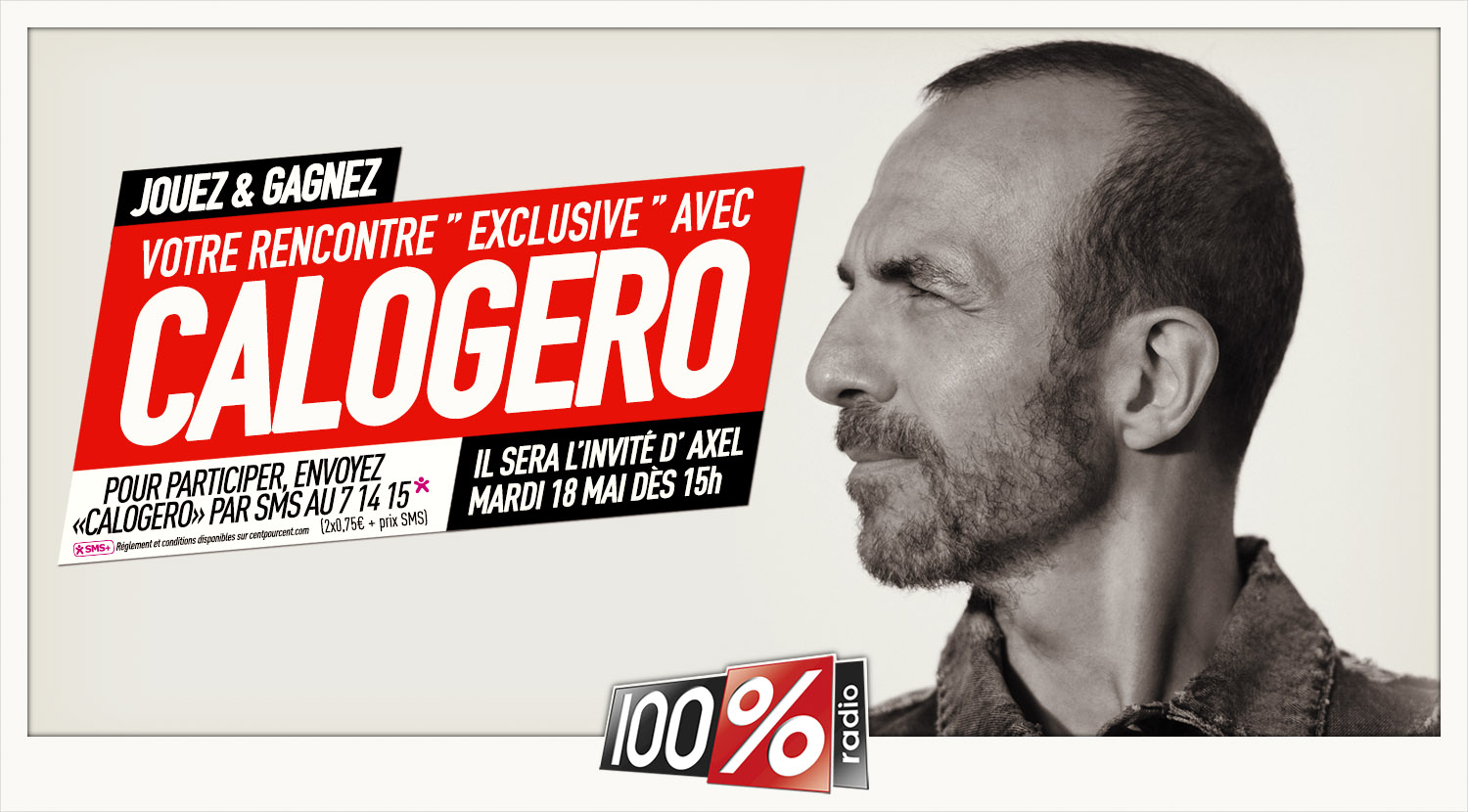 Calogero dans les studios toulousains de 100%