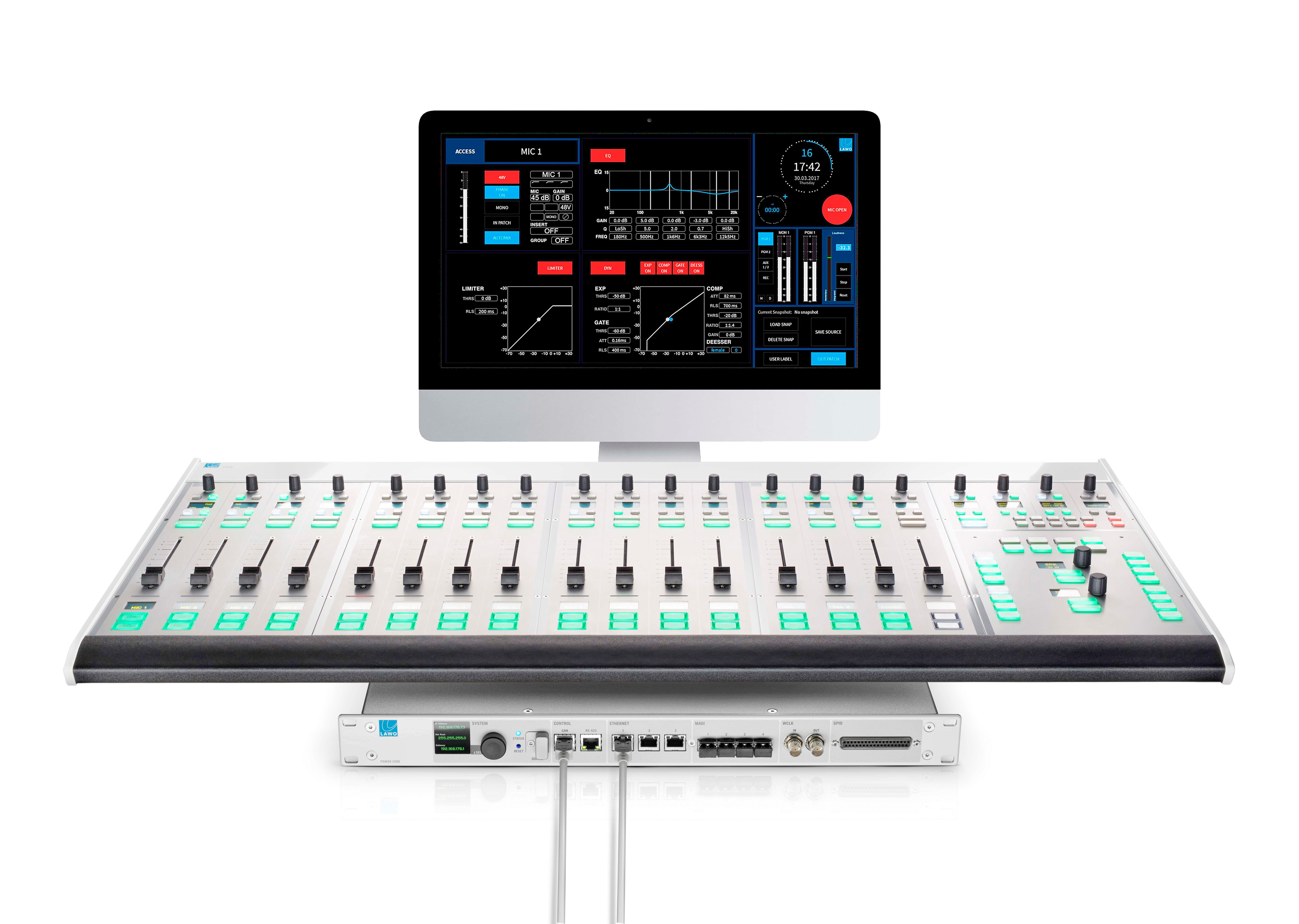 La console de mixage Lawo Ruby avec Power Core