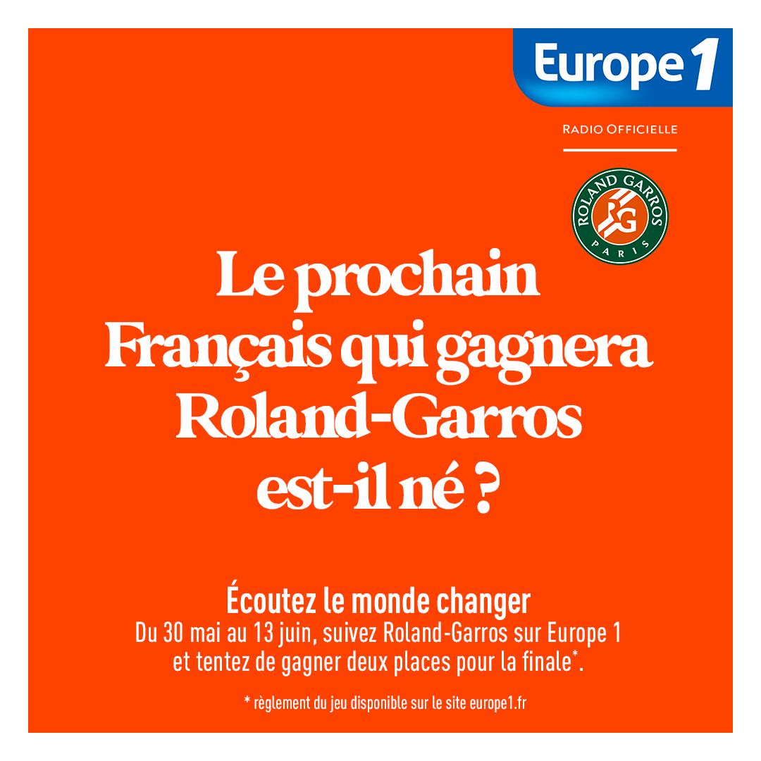 Europe 1, radio officielle de Roland-Garros