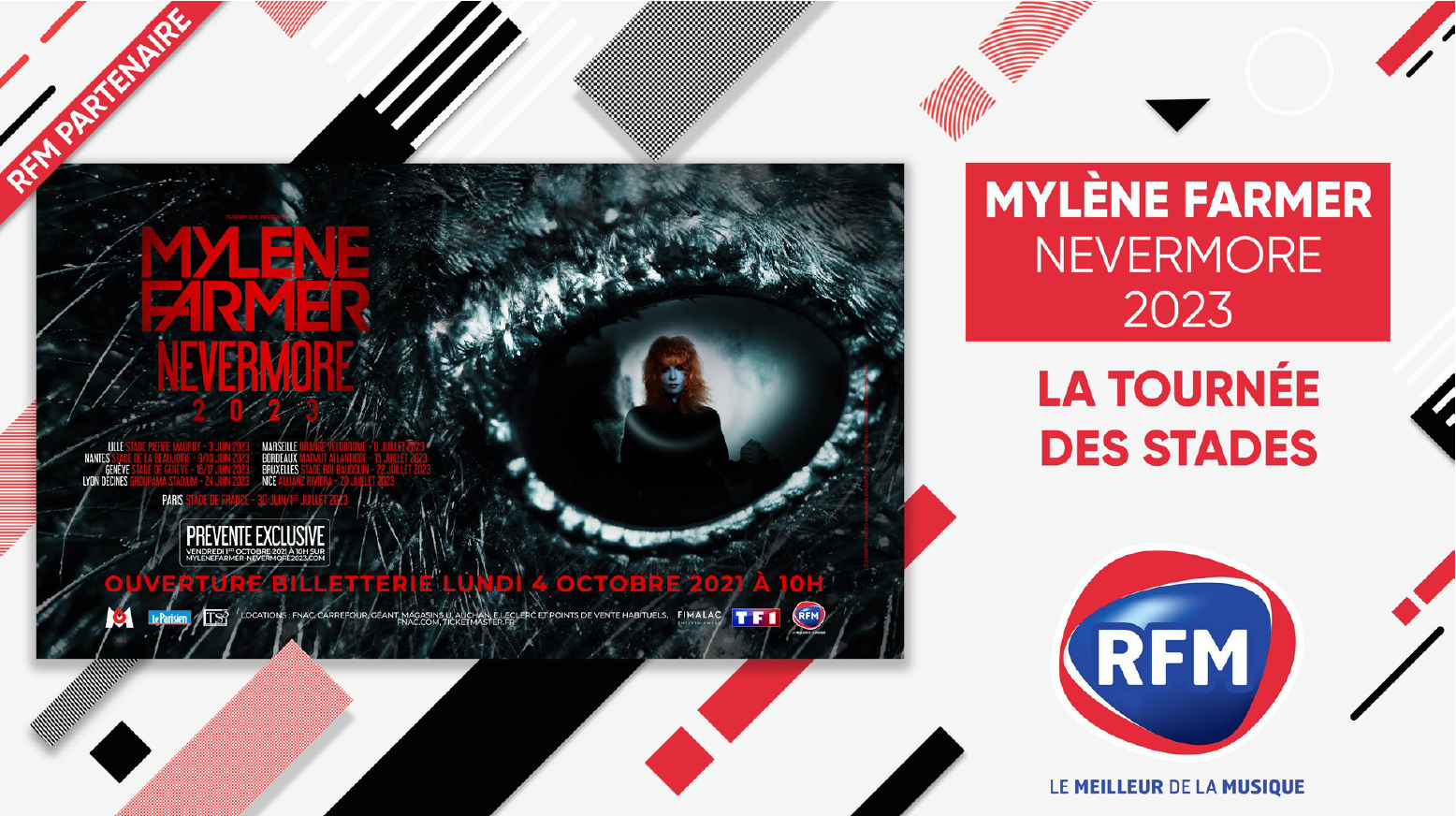 RFM : partenaire radio exclusif de la tournée de Mylène Farmer