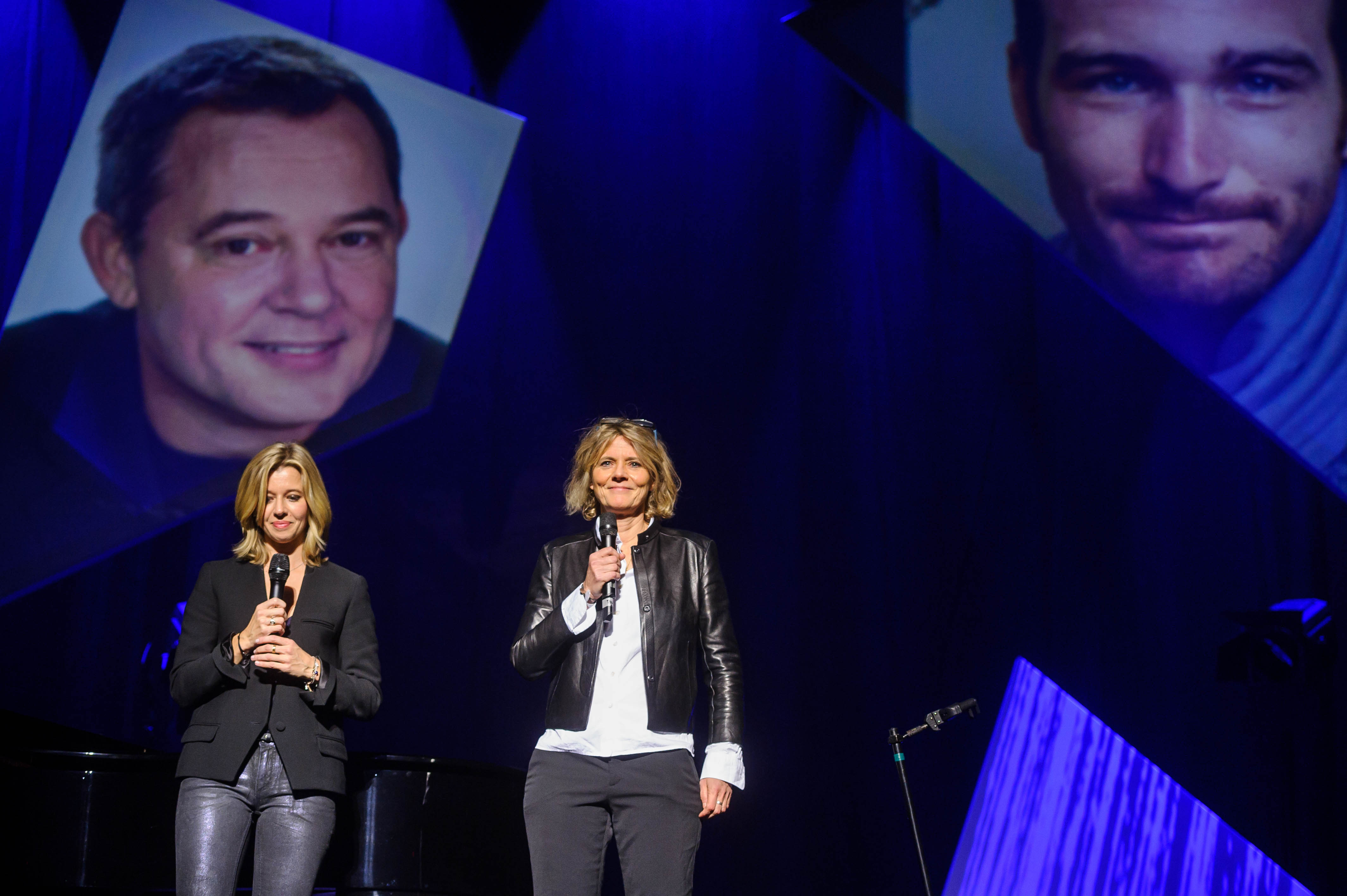 Wendy Bouchard et Florence Aubenas, présidente du Comité de soutien © Capa Pictures / Europe 1