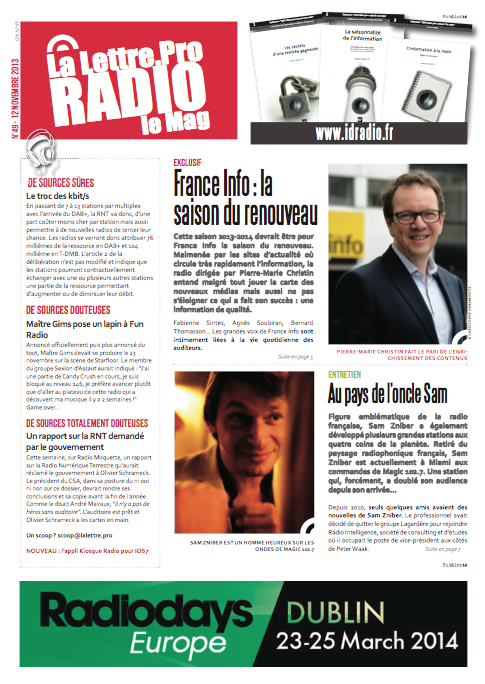 La Lettre Pro de la Radio : découvrez le n° 49