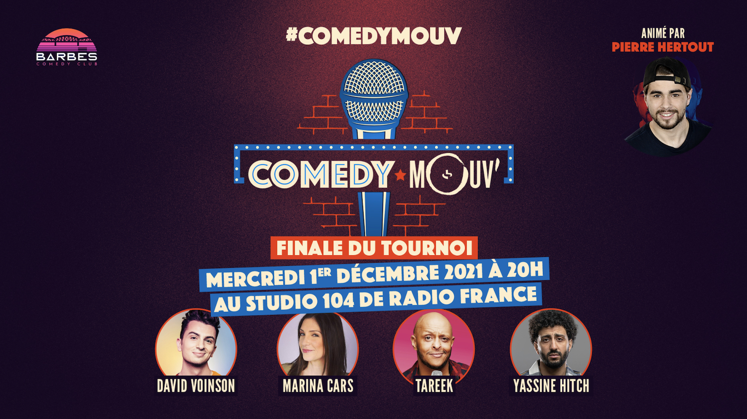 Mouv' présente la prochaine édition du Comedy Mouv'