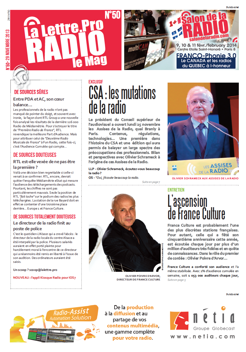 La Lettre Pro de la Radio : découvrez le n° 50