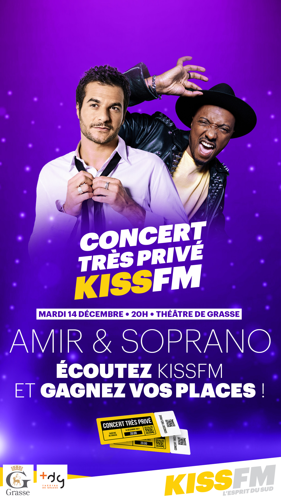Kiss FM : un concert avec Amir et Soprano