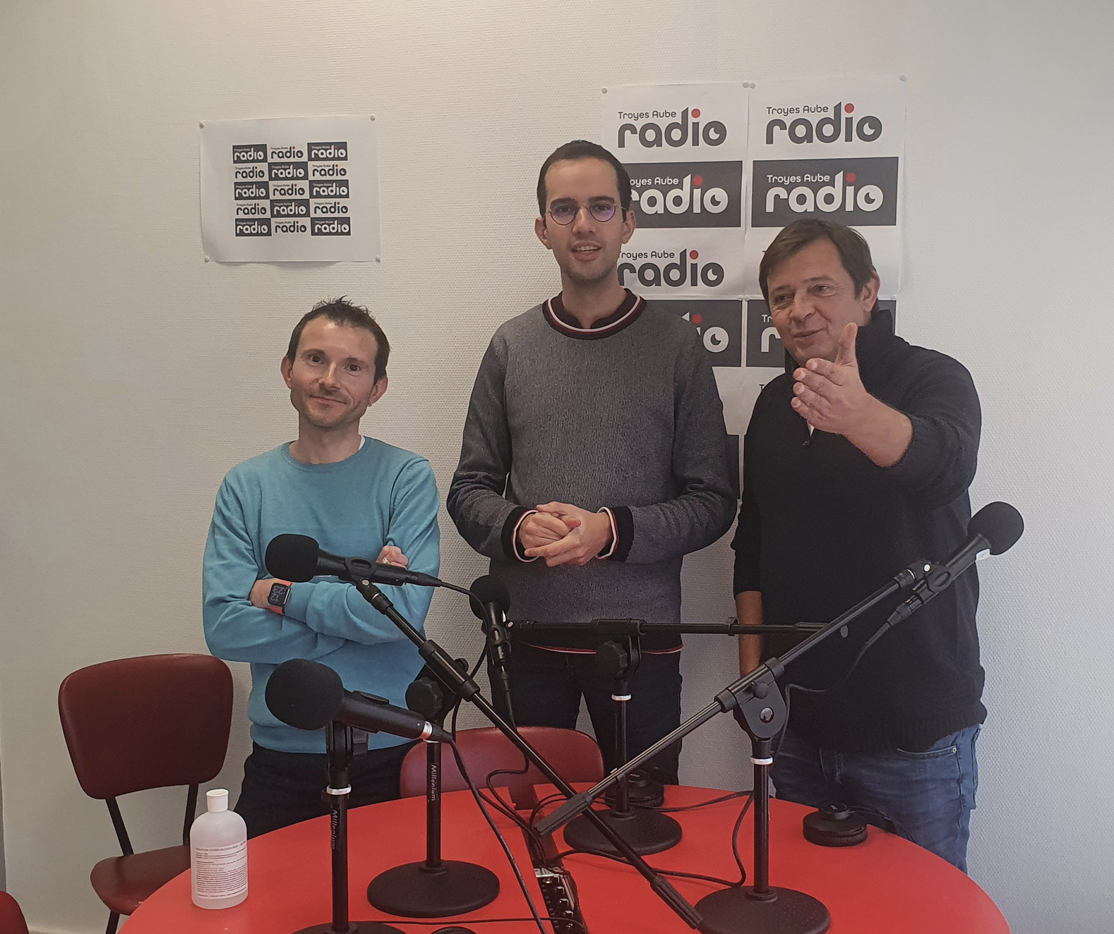 Les fondateurs de Troyes Aube Radio (de g. à d.) Alexandre de Michele, Thomas Pasquier et Rémi Erler. © Troyes Aube Radio.